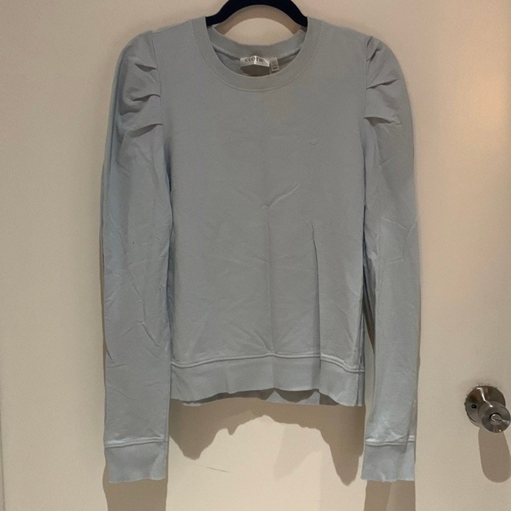 Cloth by design Light Blue Women's Pullover Sweatshirt SIZE XS